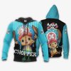 ONE PIECE Tony Tony Chopper Blue Zip Up Hoodie