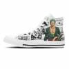 ONE PIECE Roronoa Zoro Manga Style High Top Shoes V2