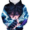 NARUTO Sasuke Uchiha Sharingan and Rinnegan Pullover Hoodie