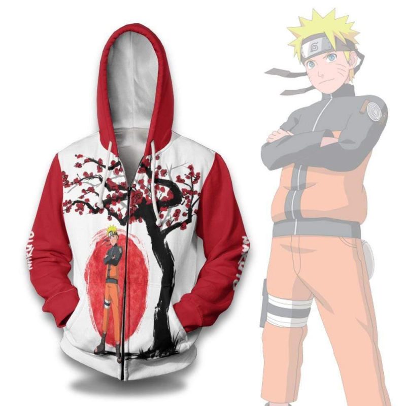 thumbnail image 2 of Naruto Uzumaki Kids Hoodie - Officially Licensed Orange Cosplay Sweater 2 of 11
