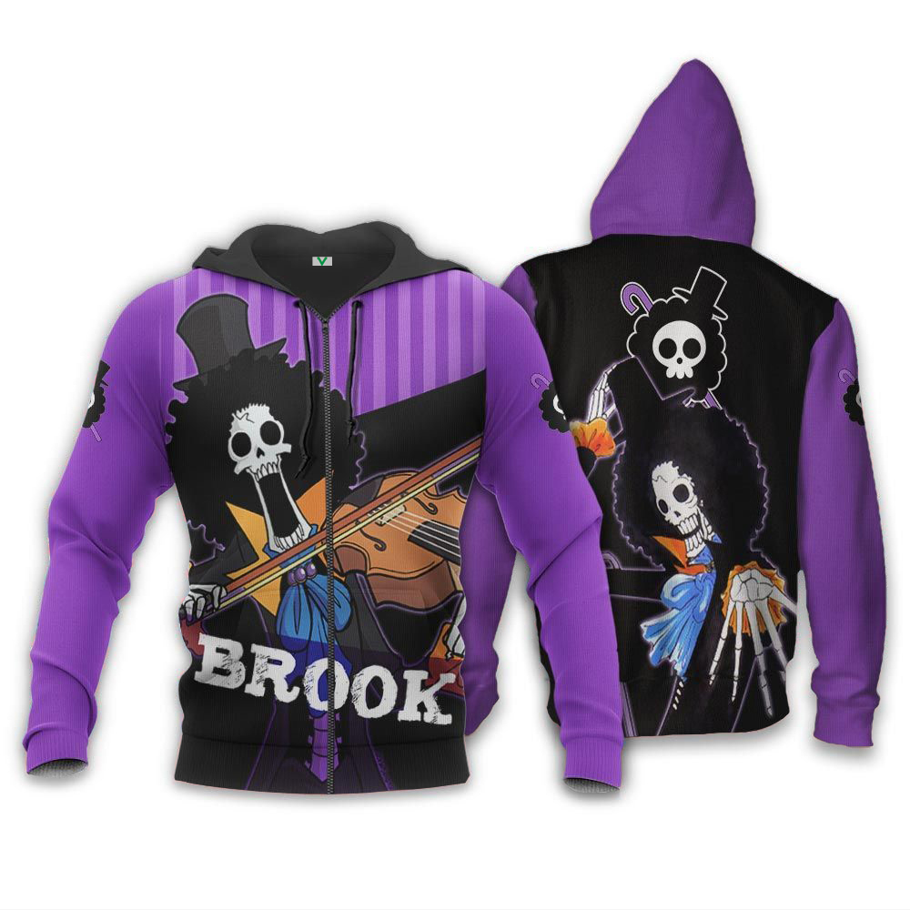 ONE PIECE Brook Purple Zip Up Hoodie ONE PIECE Brook Purple Zip Up Hoodie