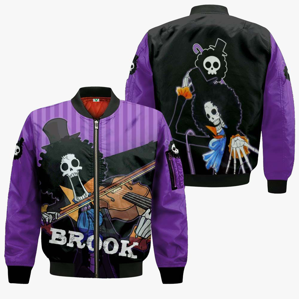 ONE PIECE Brook Purple Bomber Jacket ONE PIECE Brook Purple Bomber Jacket