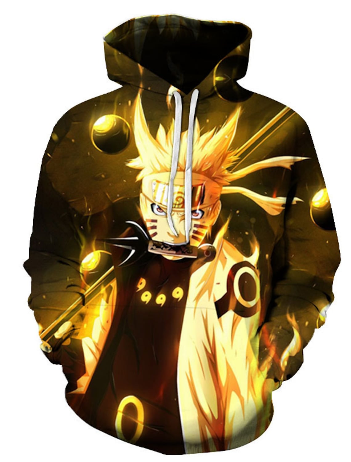 thumbnail image 2 of Naruto Uzumaki Kids Hoodie - Officially Licensed Orange Cosplay Sweater 2 of 11