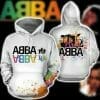 ABBA Fan Art White Pullover Hoodie