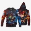 DEMON SLAYER Tanjiro Kamado Water And Sun Breathing Zip Up Hoodie