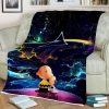 Pink Floyd Snoopy and Charlie Brown Fleece Blanket