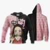 DEMON SLAYER Nezuko Kamado Black Pink Pullover Hoodie