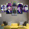 The Beatles Members Fan Art 5 Panel Canvas