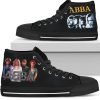 ABBA Black High Top Shoes