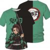 DEMON SLAYER Tanjiro Kamado Green Black T-Shirt