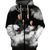 Queen Rock Band Members Zip Up Hoodie