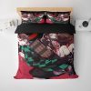 DEMON SLAYER Nezuko Kamado and Tanjiro Essence Crimson Black Moon Bedding Set