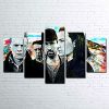 U2 Members Fan Art 5 Panel Canvas