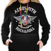 Aerosmith Rock & Roll Black Pullover Hoodie