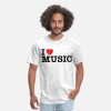 Music Lover – I Love Music White T-Shirt