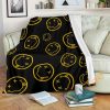Nirvana Smiley Logo Fleece Blanket