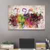 U2 Members Fan Art Landscape Canvas
