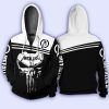 Metallica Black n’ White Skull Zip Up Hoodie