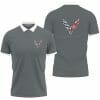 Chevrolet Corvette Gray Polo Shirt