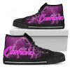 Chevrolet Camaro Lightning Purple High Top Shoes