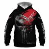 Chevrolet Corvette Skull Red Black Pullover Hoodie