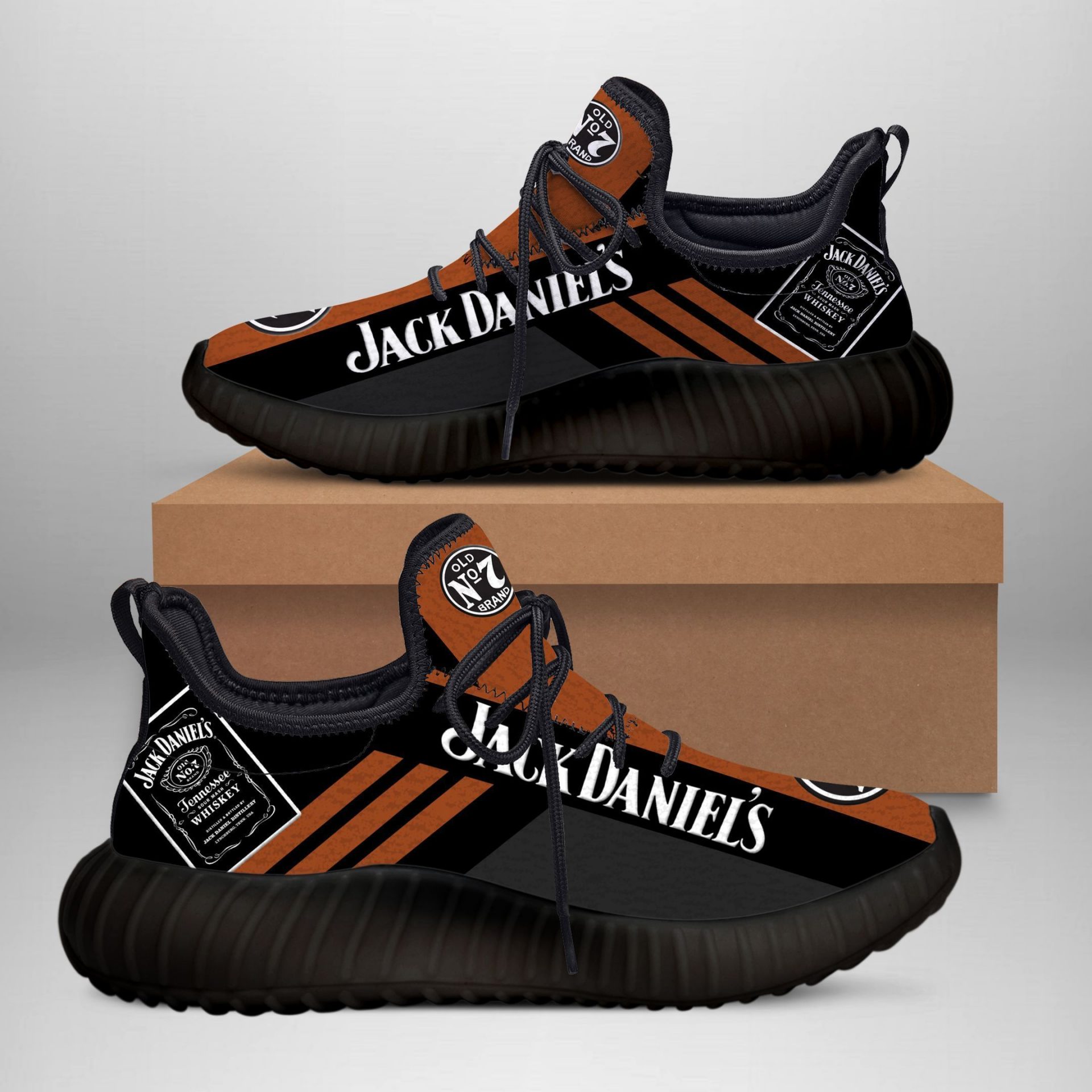 Jack Daniel’s Brown Yeezy Boost Sneakers Jack Daniel’s Brown Yeezy Boost Sneakers