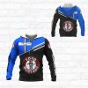 Ford Mustang Black Blue Zip Up Hoodie V2