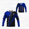 Ford Mustang Black Blue Zip Up Hoodie