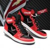 Chevrolet Corvette Red Custom Name Air Jordan 1 High Sneakers