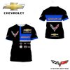 Chevrolet Corvette Racing Black Blue T-Shirt