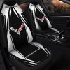 Chevrolet Corvette Black White Car Seat Covers