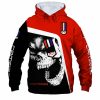 Chevrolet Camaro Skull Red Black Pullover Hoodie V2