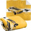 Ford Mustang Yellow Fleece Blanket