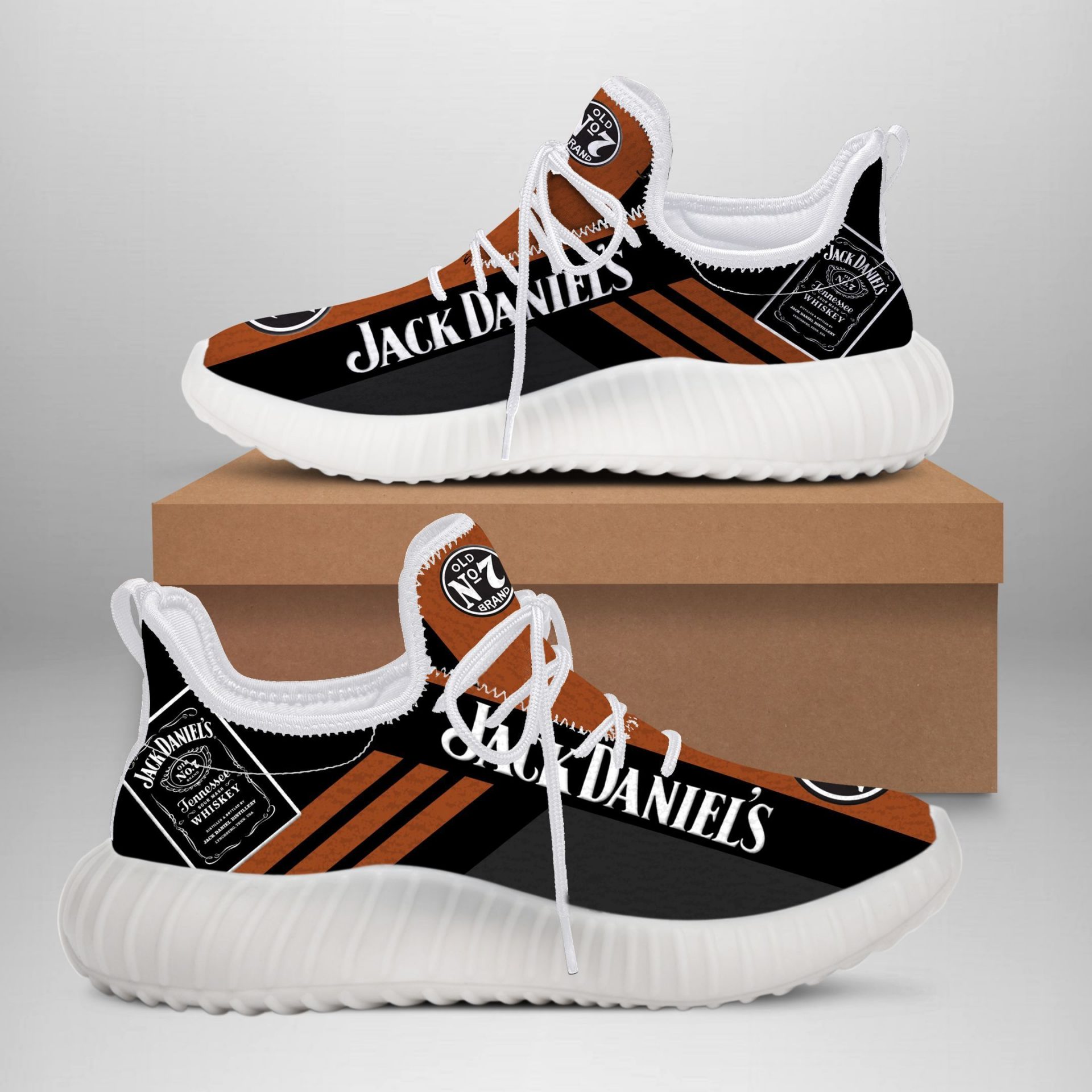 Jack Daniel’s Brown Yeezy Boost Sneakers Jack Daniel’s Brown Yeezy Boost Sneakers