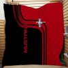 Ford Mustang Red Black Quilt Blanket