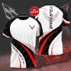 Chevrolet Corvette White Custom Name T-Shirt
