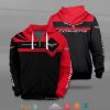 Chevrolet Corvette Red Black Zip Up Hoodie V2