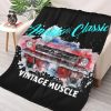 Ford Mustang American Classic Vintage Muscle Fleece Blanket