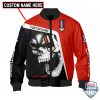 Chevrolet Camaro Red Black Custom Name Bomber Jacket