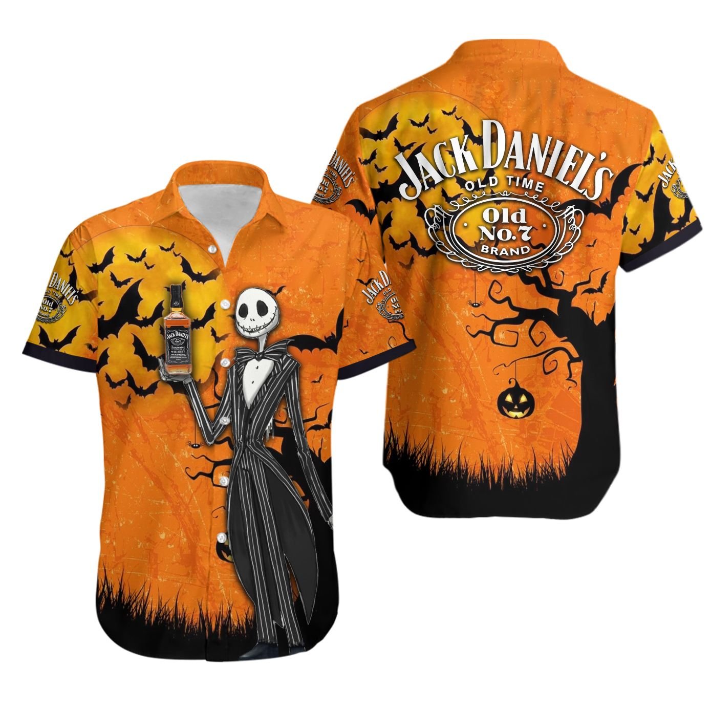 Jack Daniel’s Jack Skellington Halloween Hawaiian Shirt Jack Daniel’s Jack Skellington Halloween Hawaiian Shirt