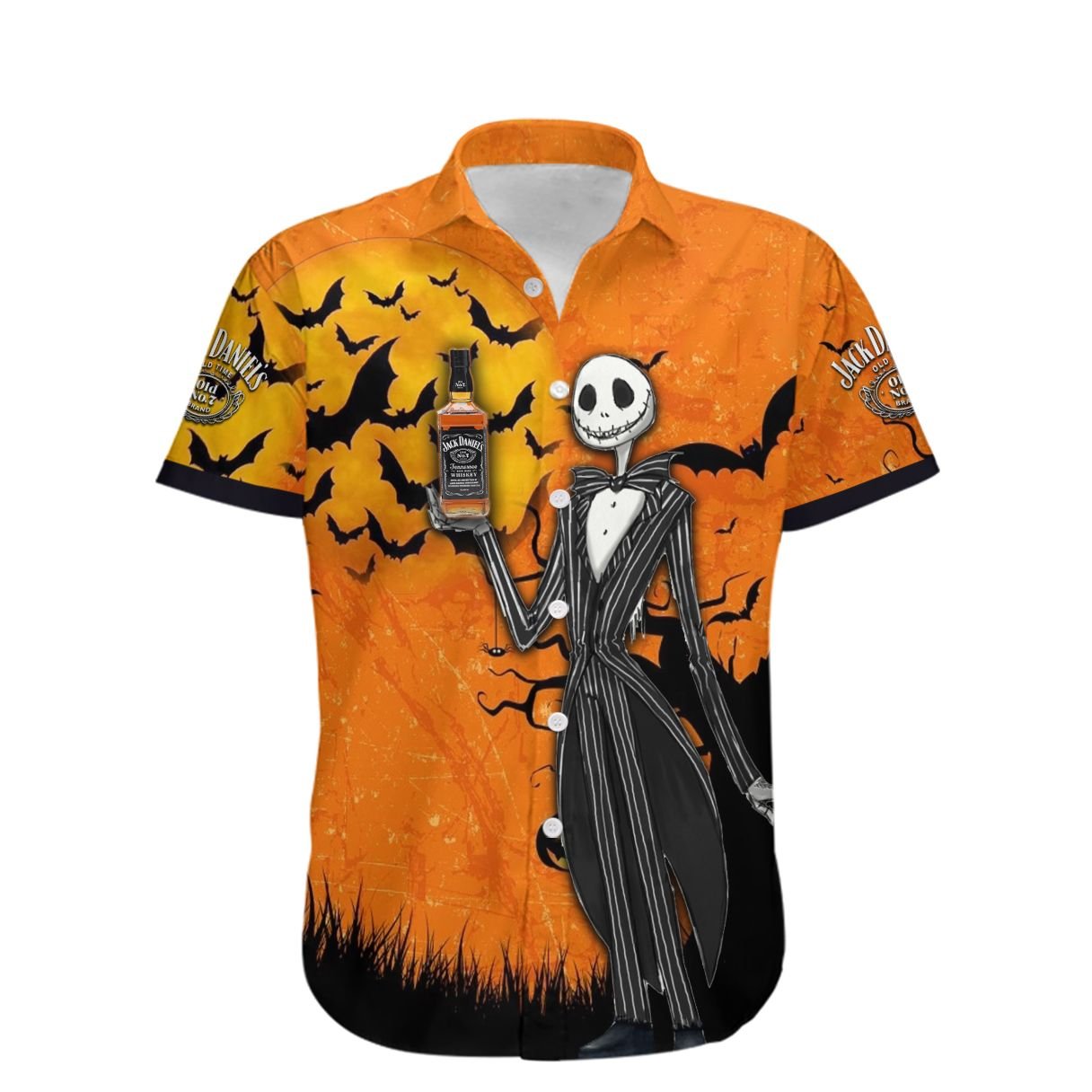 Jack Daniel’s Jack Skellington Halloween Hawaiian Shirt Jack Daniel’s Jack Skellington Halloween Hawaiian Shirt