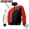 Chevrolet Camaro Red Black White Custom Name Bomber Jacket
