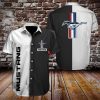 Ford Mustang Black White Custom Name Hawaiian Shirt