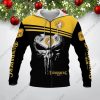 Bundaberg Rum Skull Yellow Black Zip Up Hoodie V3