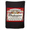 Budweiser King Of Beers Black Fleece Blanket