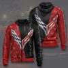 Chevrolet Corvette Red Black Zip Up Hoodie