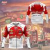 Budweiser King Of Beers Red White Zip Up Hoodie