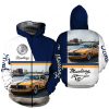 Ford Mustang Yellow Car Zip Up Hoodie V2
