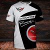 Chevrolet Corvette Black White T-Shirt V3