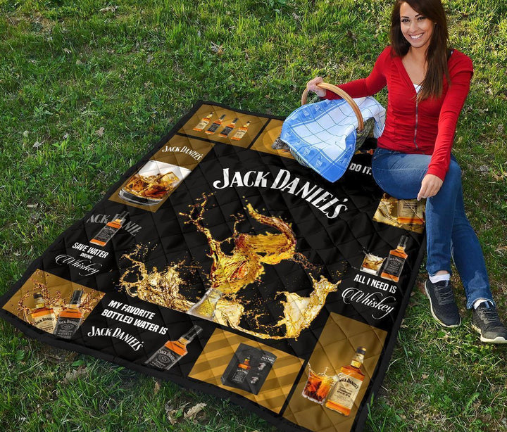 Jack Daniel’s All I Need Is Whisky Quilt Blanket Jack Daniel’s All I Need Is Whisky Quilt Blanket